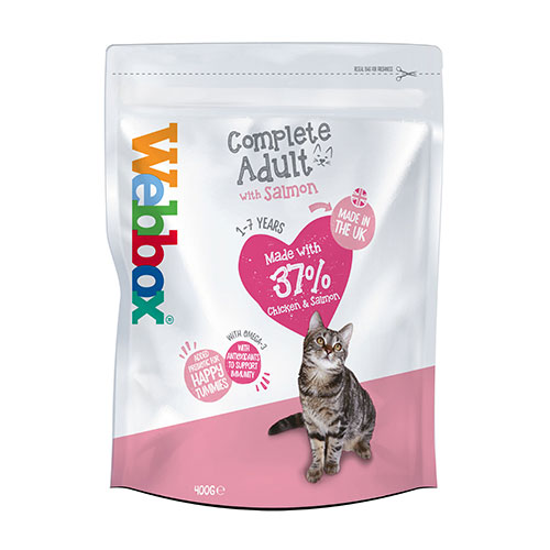 Cat Adult Dry Food Complete Salmon & Chicken Webbox 400g