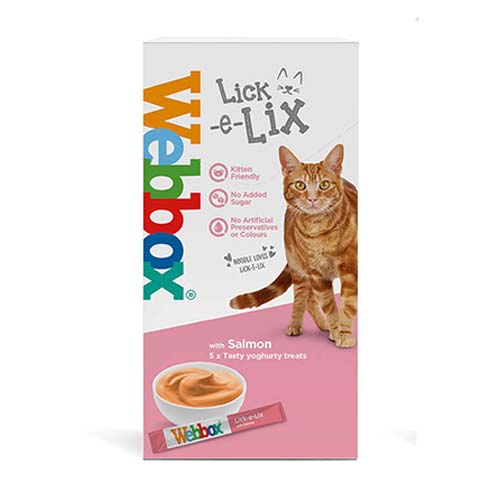 Cat Treats Lick-e-Lix Yoghurt Salmon Webbox 75g