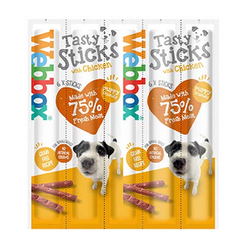 Dogs Treats Delight Sticks Chicken Webbox 30g