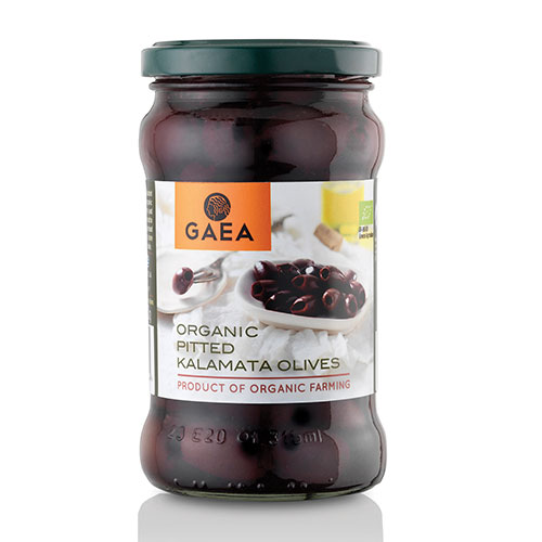 Olives in Brine Pitted Kalamata ORGANIC GLUTEN FREE Gaea 290g
