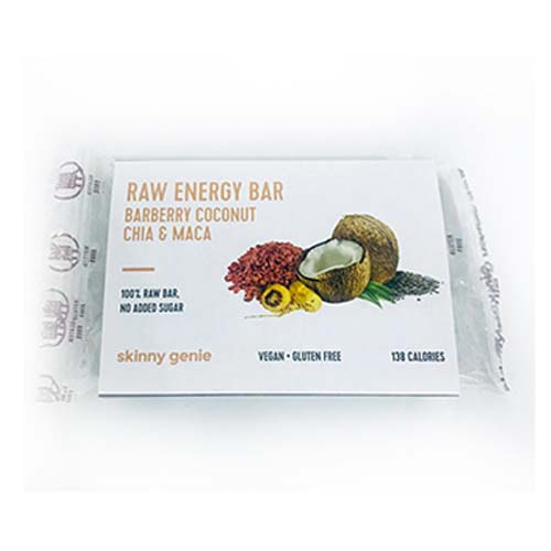 Gluten Free Raw Energy Bar Barberry Coconut Chia Matcha (Vegan)